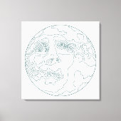 顔 キャンバスプリント (正面)