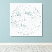 顔 キャンバスプリント (インサイチュ (ウッドフロア))