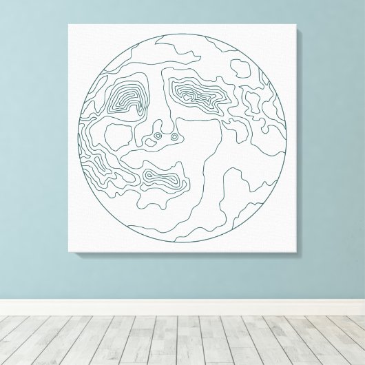 顔 キャンバスプリント (インサイチュ (ウッドフロア))