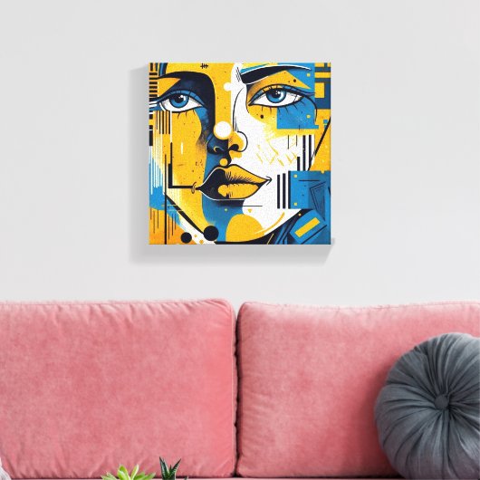 顔 キャンバスプリント (インサイチュ (リビング))