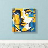 顔 キャンバスプリント (インサイチュ (ウッドフロア))