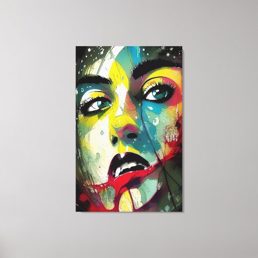 顔 キャンバスプリント (正面)