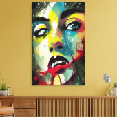 顔 キャンバスプリント (インサイチュ (リビング))
