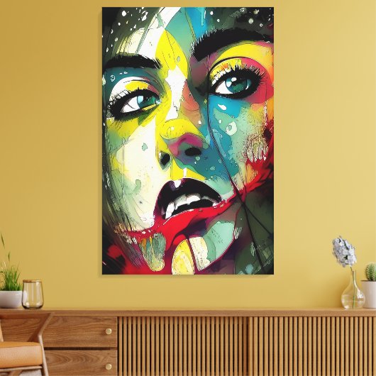 顔 キャンバスプリント (インサイチュ (リビング))