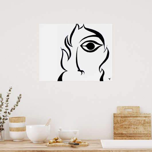 顔 ポスター (キッチン)