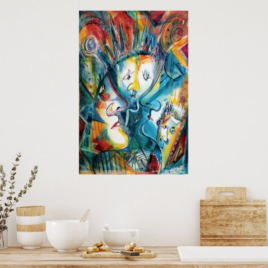 顔 ポスター (キッチン)