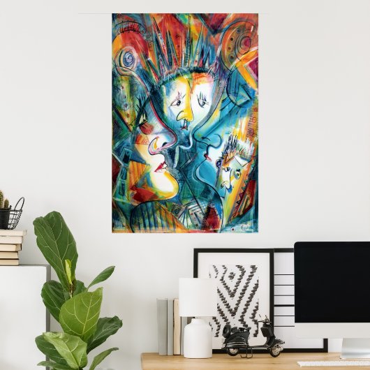 顔 ポスター (ホームオフィス)