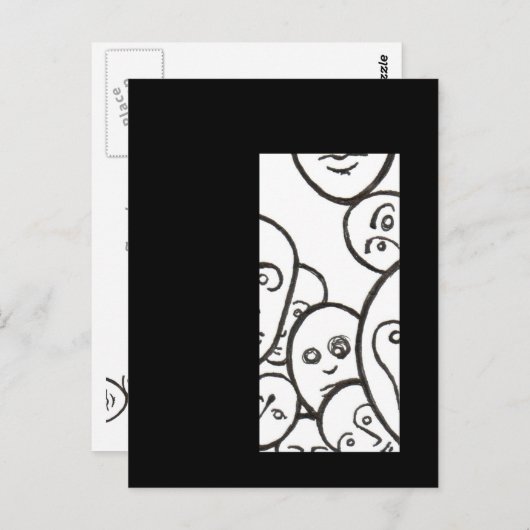 顔 ポストカード (正面/裏面)