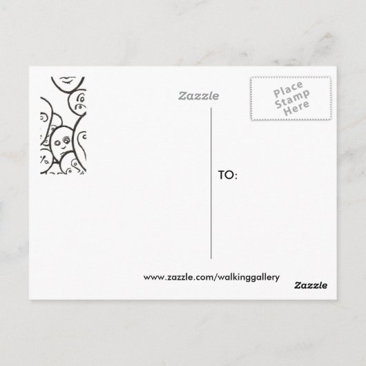 顔 ポストカード (裏面)