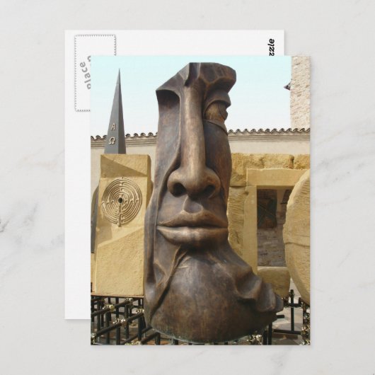 顔 ポストカード (正面/裏面)