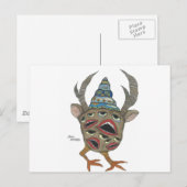 顔 ポストカード (正面/裏面)