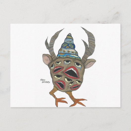 顔 ポストカード (正面)