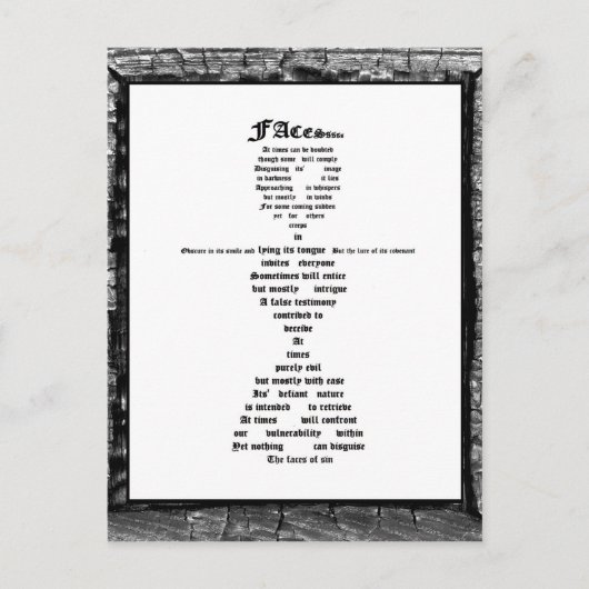 顔 ポストカード (正面)