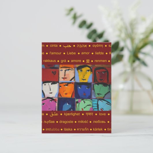 顔 ポストカード (スタンド正面)