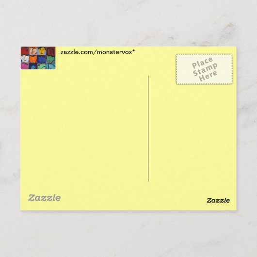 顔 ポストカード (裏面)