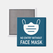 顔・マスクなしのエントリなし マグネット (正面/裏面)