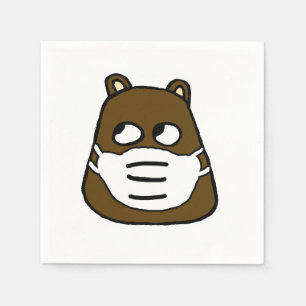 顔・マスクのGroundhog スタンダードカクテルナプキン