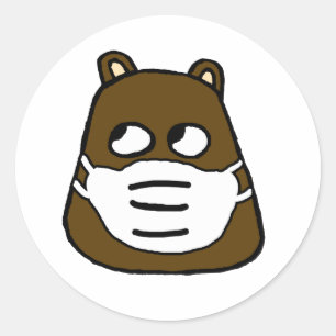 顔・マスクのGroundhog ラウンドシール
