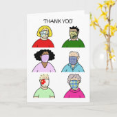 顔・マスク カード (黄色い花)