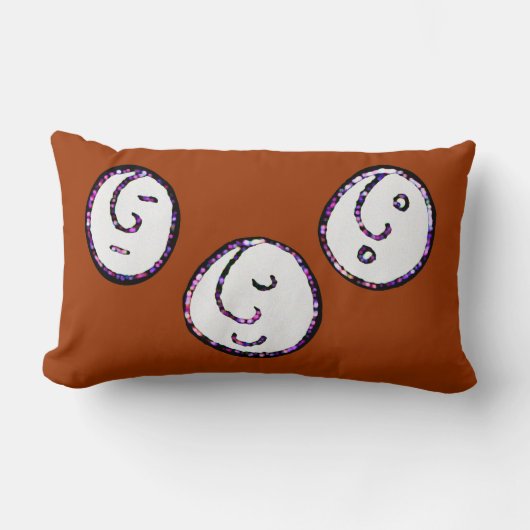 顔 ランバークッション (正面)