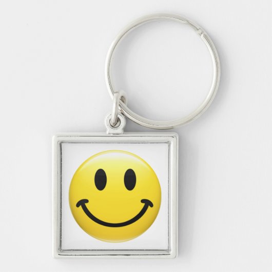 顔-天気の良い日を過して下さい-クールな70年代アイコン キーホルダー (正面)