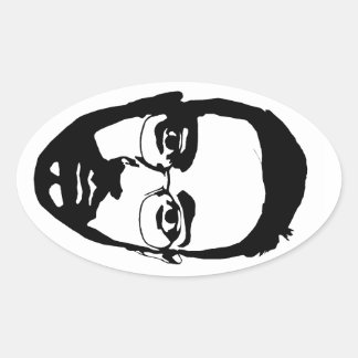 顔（楕円シール） 楕円形シール