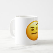 顔(片眉を上げて) - Emoji コーヒーマグカップ (正面左)