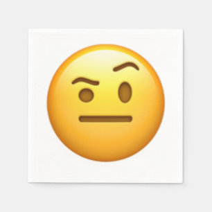 顔(片眉を上げて) - Emoji スタンダードカクテルナプキン