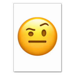 顔（片眉を上げて） - Emoji テーブルナンバー