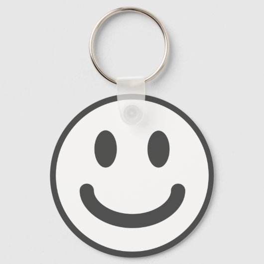 顔/絵文字/絵文字/happy顔keychain キーホルダー (正面)