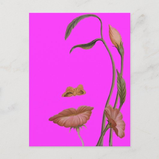 顔 花 錯覚 ポストカード (正面)