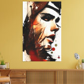 顔- 001 キャンバスプリント (インサイチュ (リビング))