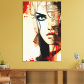 顔- 002 キャンバスプリント (インサイチュ (リビング))