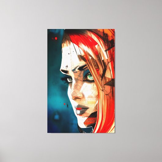 顔- 003 キャンバスプリント (正面)