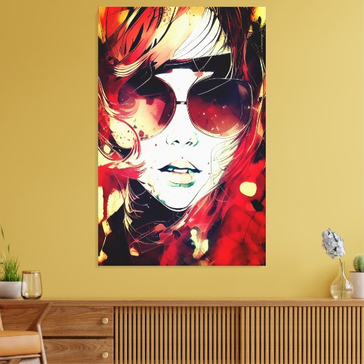 顔- 004 キャンバスプリント (インサイチュ (リビング))