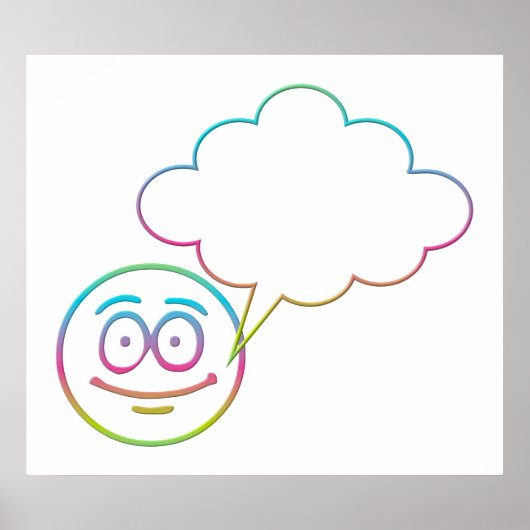 顔#1 （音声バブル付き） ポスター (正面)