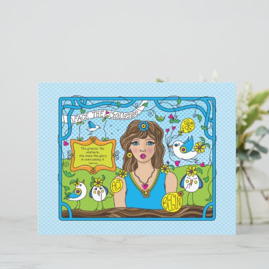 顔Challenge_Flat紙シート11"x8.5" (スタンド正面)