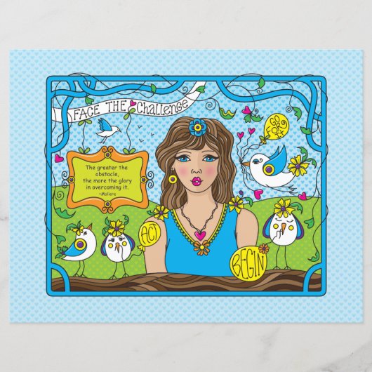 顔Challenge_Flat紙シート11"x8.5" (正面)