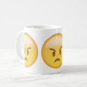 顔Emojiを怒って下さい コーヒーマグカップ (正面左)