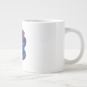 顔in Flux Mag - Identity Flow Art ジャンボコーヒーマグカップ (右)