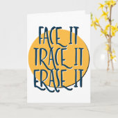 顔ItトレースIt回復スローガンを消去 カード (黄色い花)