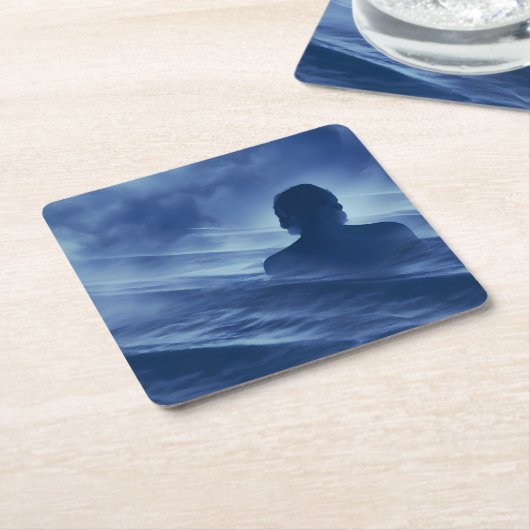 顔it単独 スクエアペーパーコースター (アングル)