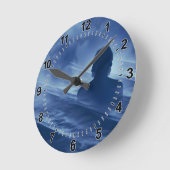 顔it単独 ラウンド壁時計 (傾斜)