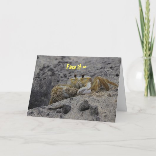 顔IT障害人間関係カード サンキューカード (正面)