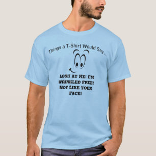 顔Tシャツのように自由にしわを寄せ付け Tシャツ