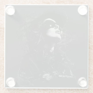 顔Tシャツ ガラスコースター