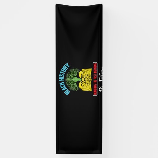 顕彰インスパイア過去の黒人歴史月間 横断幕 (縦)