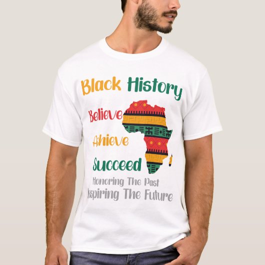 顕彰インスパイア過去の黒人歴史月間 Tシャツ (正面)