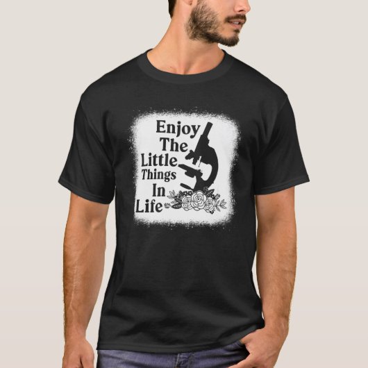 顕微鏡おもしろい漂白男性女性生物学おたくS Tシャツ (正面)