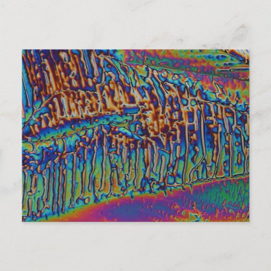 顕微鏡での硝酸ガリウム ポストカード (正面)